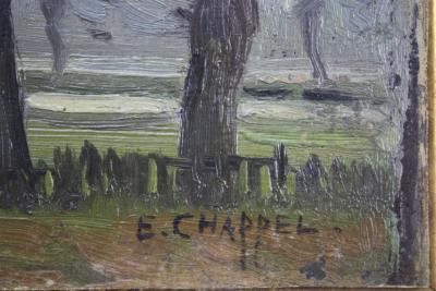 Edouard CHAPPEL - Autunno, 1910 - Huile sur bois signée 2