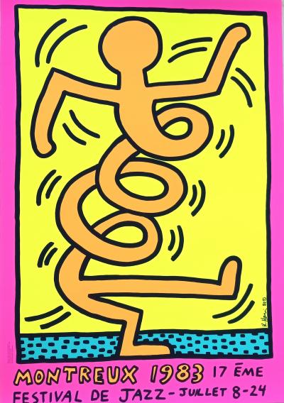 Keith HARING - Festival de Jazz de Montreux Orange, 1983 - Affiche 2