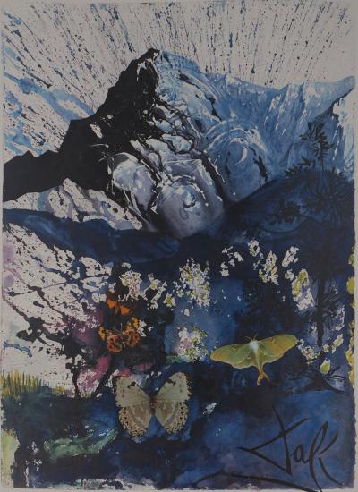 Salvador DALI : Alpes - Lithographie originale signée, SNCF Grand Modèle 2