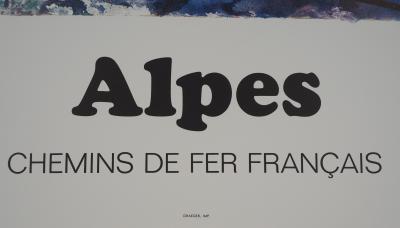 Salvador DALI : Alpes - Lithographie originale signée, SNCF Grand Modèle 2