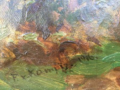 Fritz von KAMPTZ - Paysage de l’Île de Man , 1916 - Huile sur toile signée 2