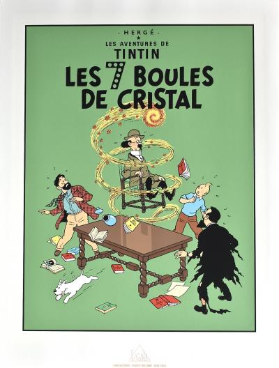 HERGÉ (d’après)  - Tintin : Les 7 Boules de Cristal - Sérigraphie 2