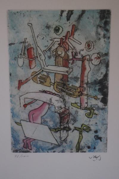Roberto MATTA  - Songes, songes, 1976 - Gravure signée au crayon 2