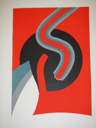 James PICHETTE - Composition abstraite - Lithographie signée au crayon 2