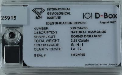 3,37 carats. DIAMANT D-BOX 2