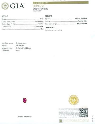 1,02 ct. Rubis non traité 2