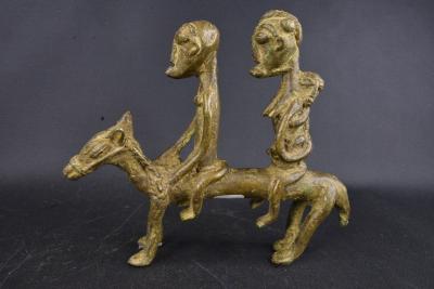 Côte d’Ivoire - Cavalier Baoulé en bronze 2