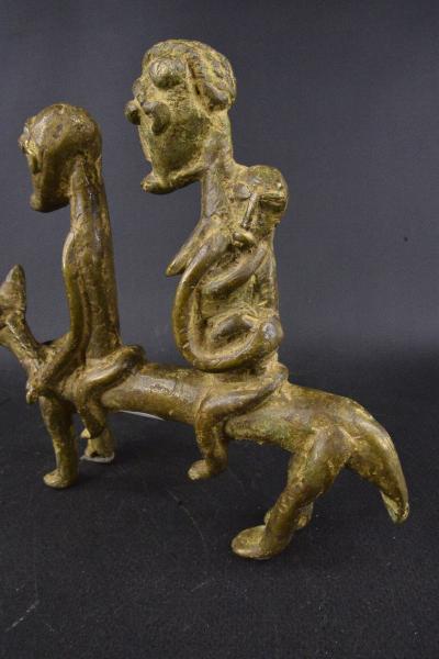 Côte d’Ivoire - Cavalier Baoulé en bronze 2