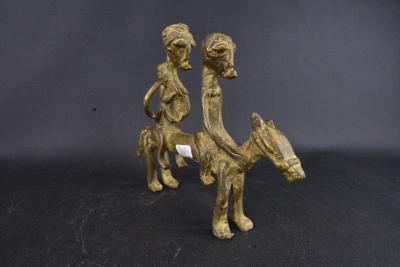 Côte d’Ivoire - Cavalier Baoulé en bronze 2