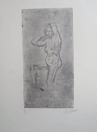 Alfred COURMES - Etude de nu - Gravure signée au crayon 2