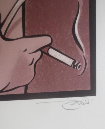 Béja - La cigarette - Lithographie signée 2