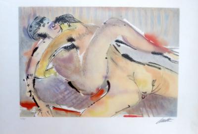 Wolf REUTHER - Le couple - Lithographie originale signée au crayon 2