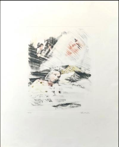Mimmo ROTELLA - Sans titre - Aquatinte signée au crayon 2