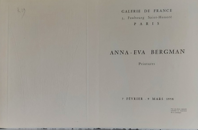 Anna-Eva Bergman,  G 20B-1958 Le Nord (1958)  Gravure originale signée et numérotée au crayon par l'artiste 2