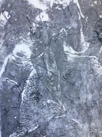 Charles Keeling LASSITER - Portrait, vers 1980 - Technique mixte signée 2