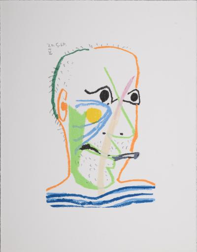 Pablo PICASSO (D'après) - Le Goût du Bonheur (J), 1970 - Lithographie sur papier Vélin d'Arches 2
