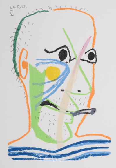 Pablo PICASSO (D'après) - Le Goût du Bonheur (J), 1970 - Lithographie sur papier Vélin d'Arches 2