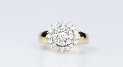 Bague choux en or jaune 18 carats 2
