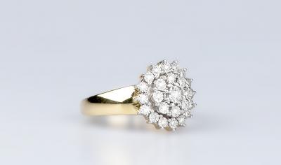 Bague choux en or jaune 18 carats 2