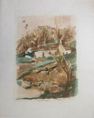 Pierre-Eugène CLAIRIN - Les canards sur le Dragon - Lithographoe originale signée à la main 2