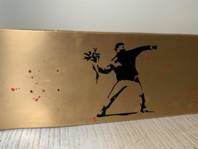 Rose - Révolution - Technique mixte sur bois 2