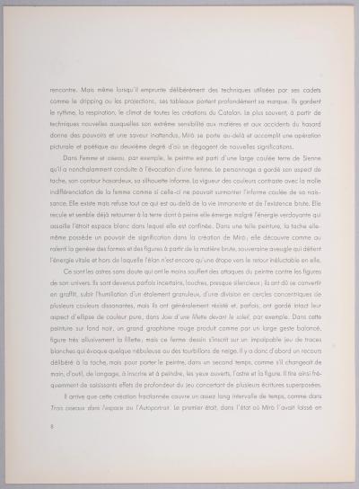 Joan MIRO - Composition (F), 1961 -  Original lithograph in colors on wove paper. 2