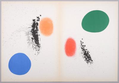 Joan MIRO - Composition (C), 1961 - Lithographie originale en couleurs sur papier vélin sur une double page. 2