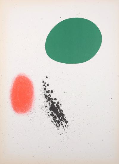 Joan MIRO - Composition (C), 1961 - Lithographie originale en couleurs sur papier vélin sur une double page. 2