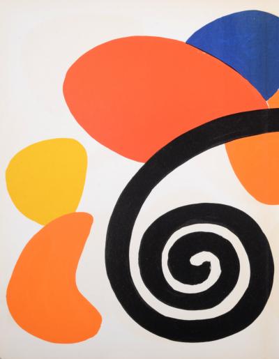 Alexander CALDER- Composition abstraite (A), 1968 - Lithographie originale en couleurs 2