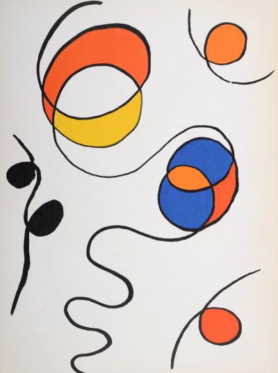 Alexander CALDER - Composition abstraite (F), 1968 - Lithographie originale en couleurs 2