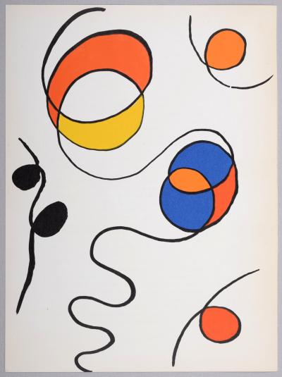 Alexander CALDER - Composition abstraite (F), 1968 - Lithographie originale en couleurs 2