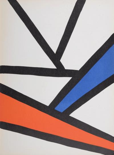 Alexander CALDER - Abstract composition (D), 1968 - Original lithograph in colors 2