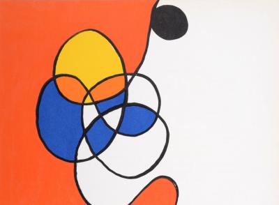 Alexander CALDER - Composition abstraite (C), 1968 - Lithographie originale en couleurs 2
