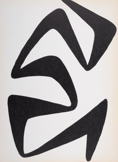 Alexander CALDER - Abstract composition (E), 1968  - Original lithograph in colors 2