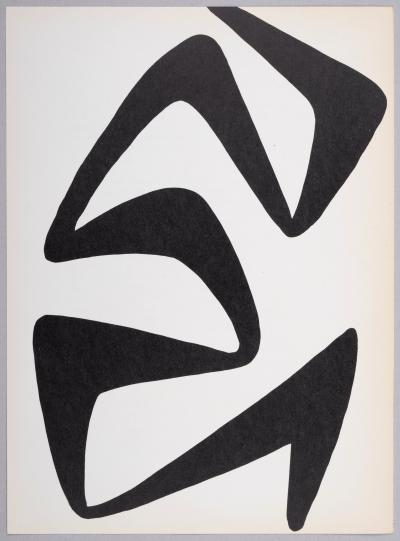 Alexander CALDER - Abstract composition (E), 1968  - Original lithograph in colors 2