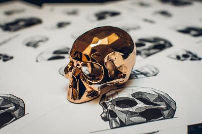 Richard Orlinski - SKULL Spirit (Gun Edition) - Tête de mort 2