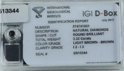 3,32 carats. DIAMANT D-BOX 2