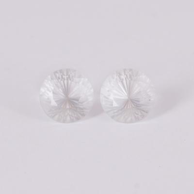 5,35 carats. Paire de Topazes Blanches 2