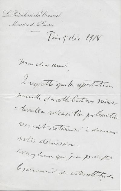 Georges CLEMENCEAU - Lettre autographe signée 2