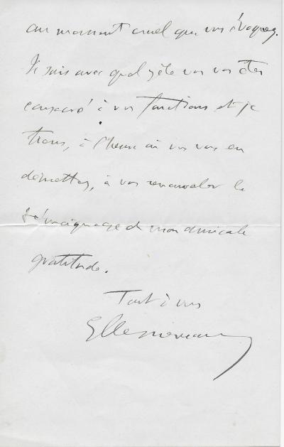 Georges CLEMENCEAU - Lettre autographe signée 2