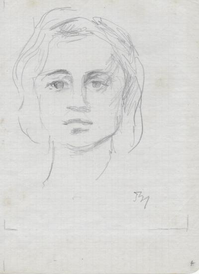 BALTHUS - Portrait de Frédérique, 1954 - Dessin original signé 2