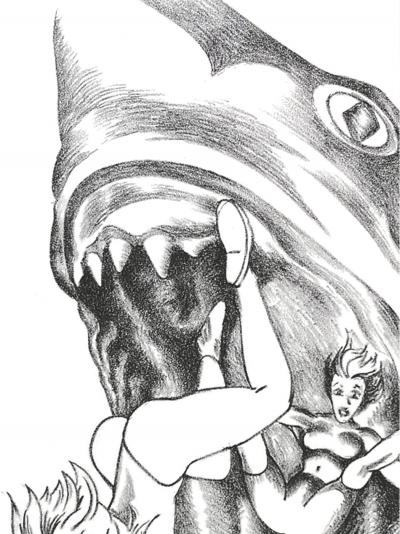 Pierre JACOB - JAWS B - 2022, épreuve Lithographique 2