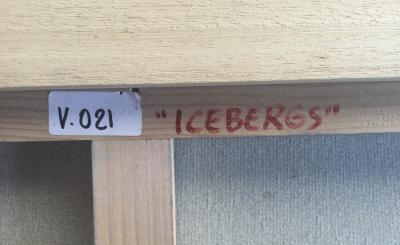 Pierre VINCENT - Icebergs, vers 1990 - Huile sur toile signée 2