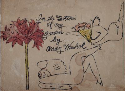 Andy WARHOL - Au fond de mon jardin, v. 1956 - Lithographie de couverture - Coloriée à la main à l'aquarelle ! 2