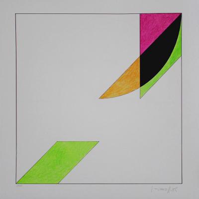 Gottfried HONEGGER - Composition, 2015 - Impression signée 2