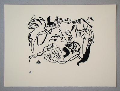 Vassily KANDINSKY - Jüngster Tag / Jour du Jugement dernier, 1911 / 75 - Gravure sur bois originale monogrammée 2