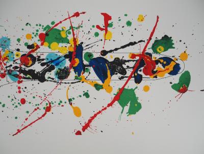 Sam FRANCIS - Harmonie de couleurs, 1992 - Lithographie originale imprimée par Mourlot 2