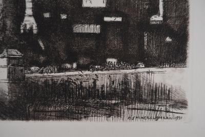 Donald Shaw MacLaughlan - Chicago : the Wacker Drive, c. 1931 - Gravure originale Signée 2
