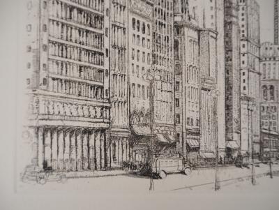 Donald Shaw MacLaughlan - Chicago : Michigan Avenue n°1, c. 1931 - Gravure originale Signée 2
