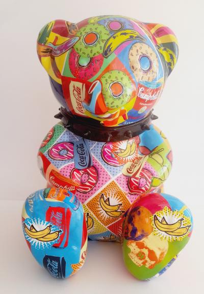 Patrick KONRAD - Pop Art Crazy Bear - Sculpture - Revelations - Plazzart